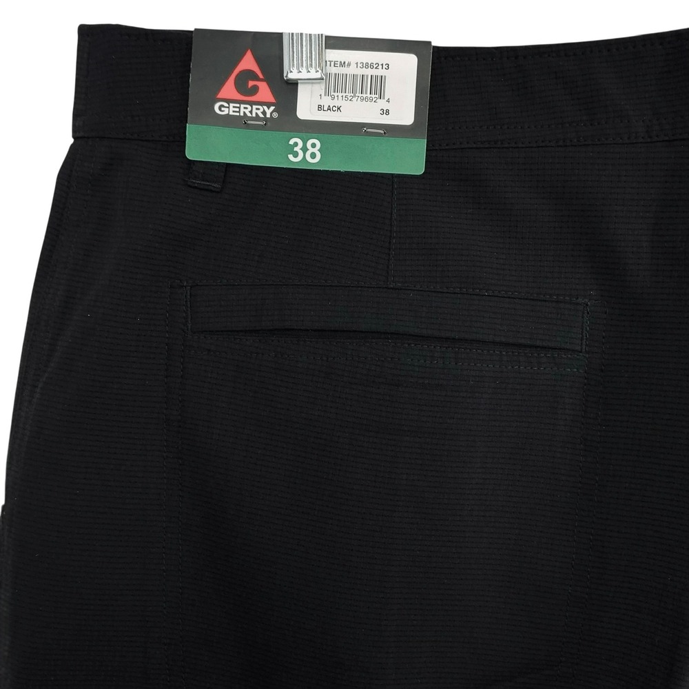 NEW Gerry Men's 38 Performance Shorts Black Lightweight Golf Hiking Outdoor NWT